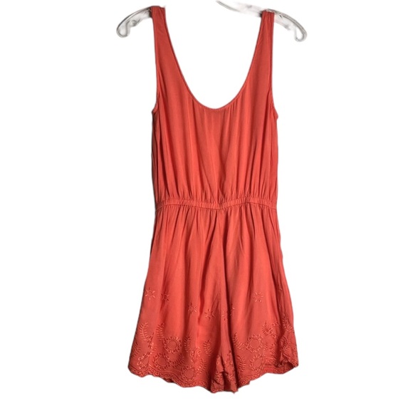 Lauren Conrad Eyelet Romper with Pockets - Picture 4 of 13